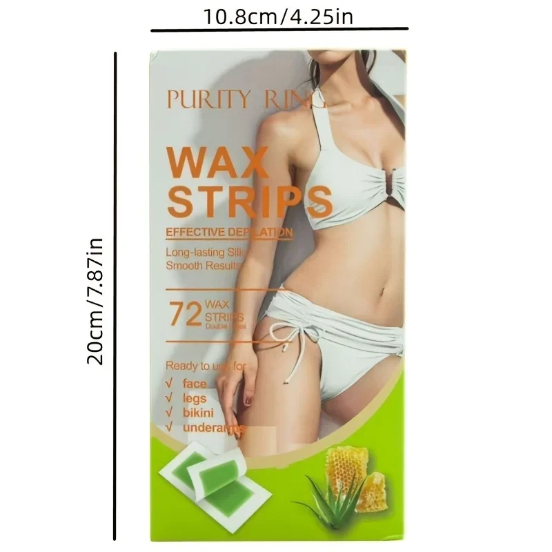 76pcs Facial Lip Wax Strips For Face Chin Upper Lip Jaw Eyebrow Beard Hair Removal