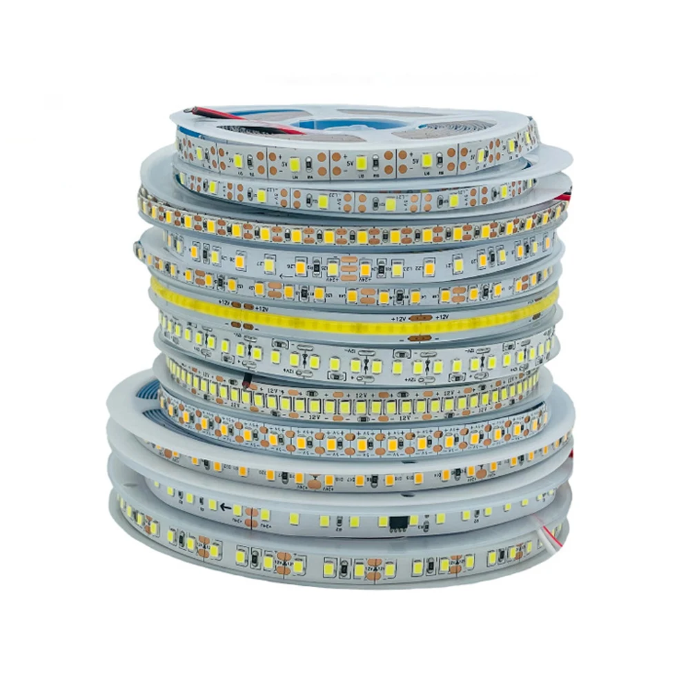 5V 12V 24 V Led Strip Light 2835 5M White Tape Diodo Lamp Light 5 12 24 V Volt Led Strips Tv Kitchen Decorazioni Per La Casa Tv Ledstrip