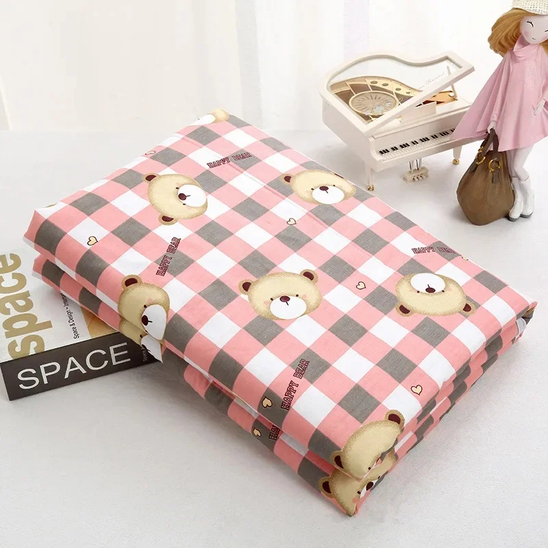 Pink plaid bear + 120.150cm
