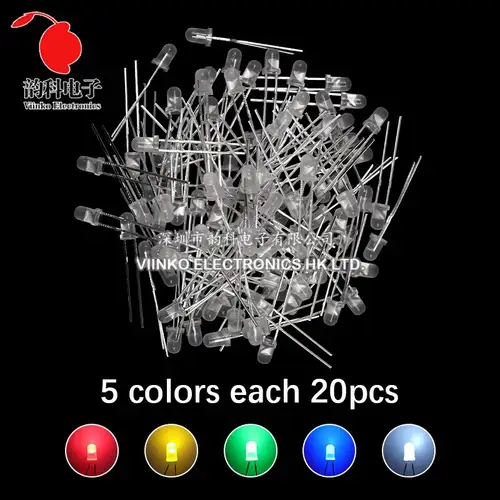 3MM 5MM Light Emitting Diodes Electronics Kit Box F3 F5 LED Diode Assorted Kit White Green Red Blue Yellow Orange - Image 17