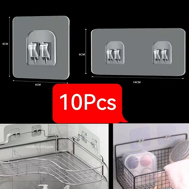 10pcs Waterproof Strong Adhesive Hook Shelf Sticker for Bathroom Kitchen Wall Shelf Kitchen Sticking Wall Screw Hooks Storage adhesive hooks wall mount hooks self adhesive hooks magnet hooks self adhesive wall hooks adhesive wall hooks