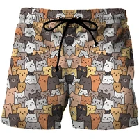 3D Cats Print Shorts Men Women Kid Fashion Y2k Leisure Oversize Short Pants Summer Cool Mens Swim Short Sport Beach Shorts 1