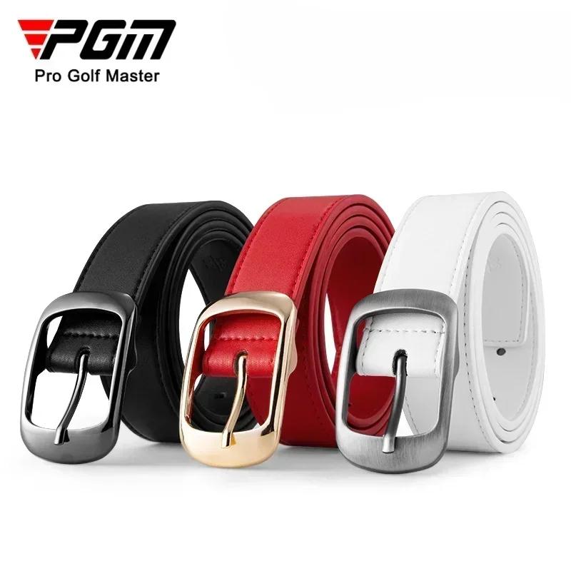 PGM Women's Golf Belt Korean Style All Match Belt Buckle 3 Colors Black Red White Microfiber Sports PD017