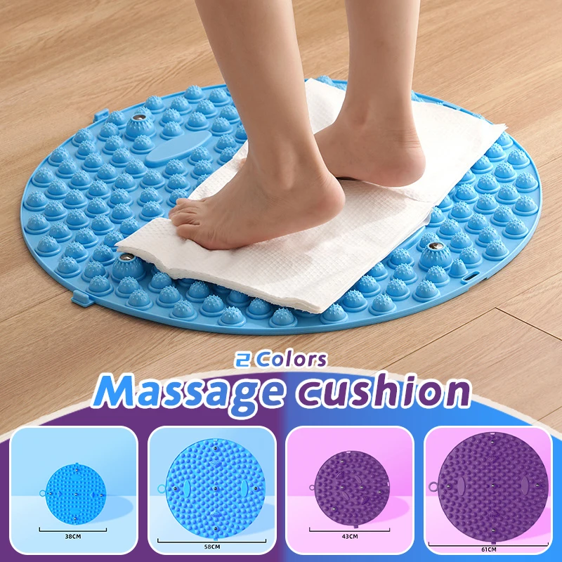 Foot Yoga Acupressure Board Massage Mat Muscle Relaxation Round ExercisePad Foot Step Through the Meridian Fitness Physiotherapy