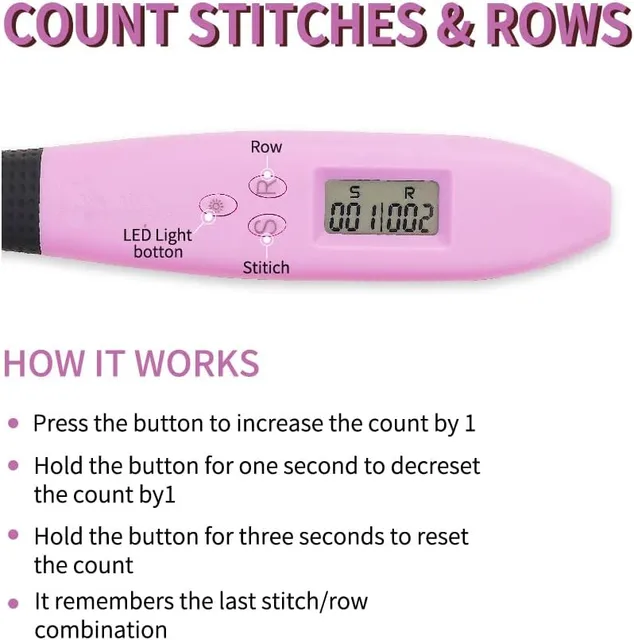 17-Piece Crochet Hook Set with LED Light & Digital Row Counter 4