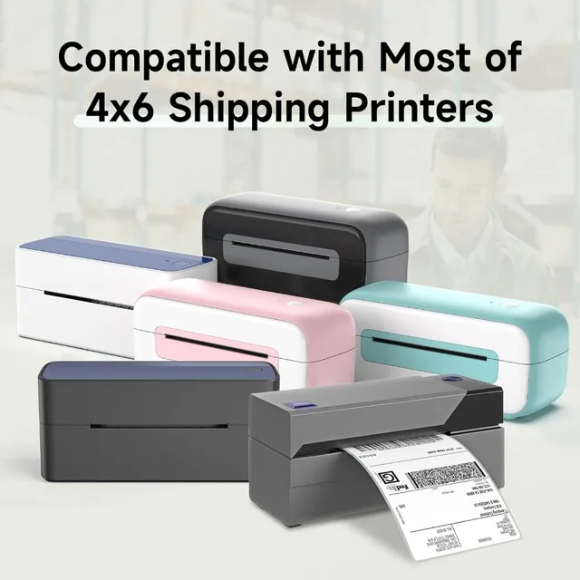 Etichette Termoadesive 100x150 Mm - Rotolo Da 500 Pezzi, Carta Bianca, Per Stampante Termica