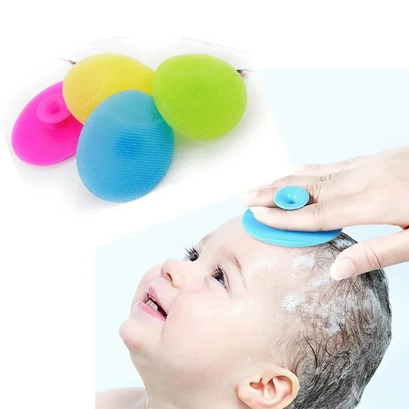 Baby Silicone Shampoo Brush Infant Bathing Soft Multifunction Shower Brushes Kids Children Scalp Massage Facial Cleaning Brush
