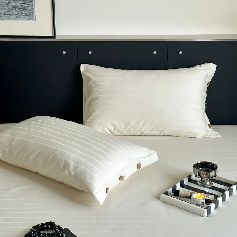 100% Egyptian Cotton Fitted Sheet with Pillowcase 매트리스커버 Skin-friendly Bed Cover Luxury Style Mattress Protector Home Bedsheet 3