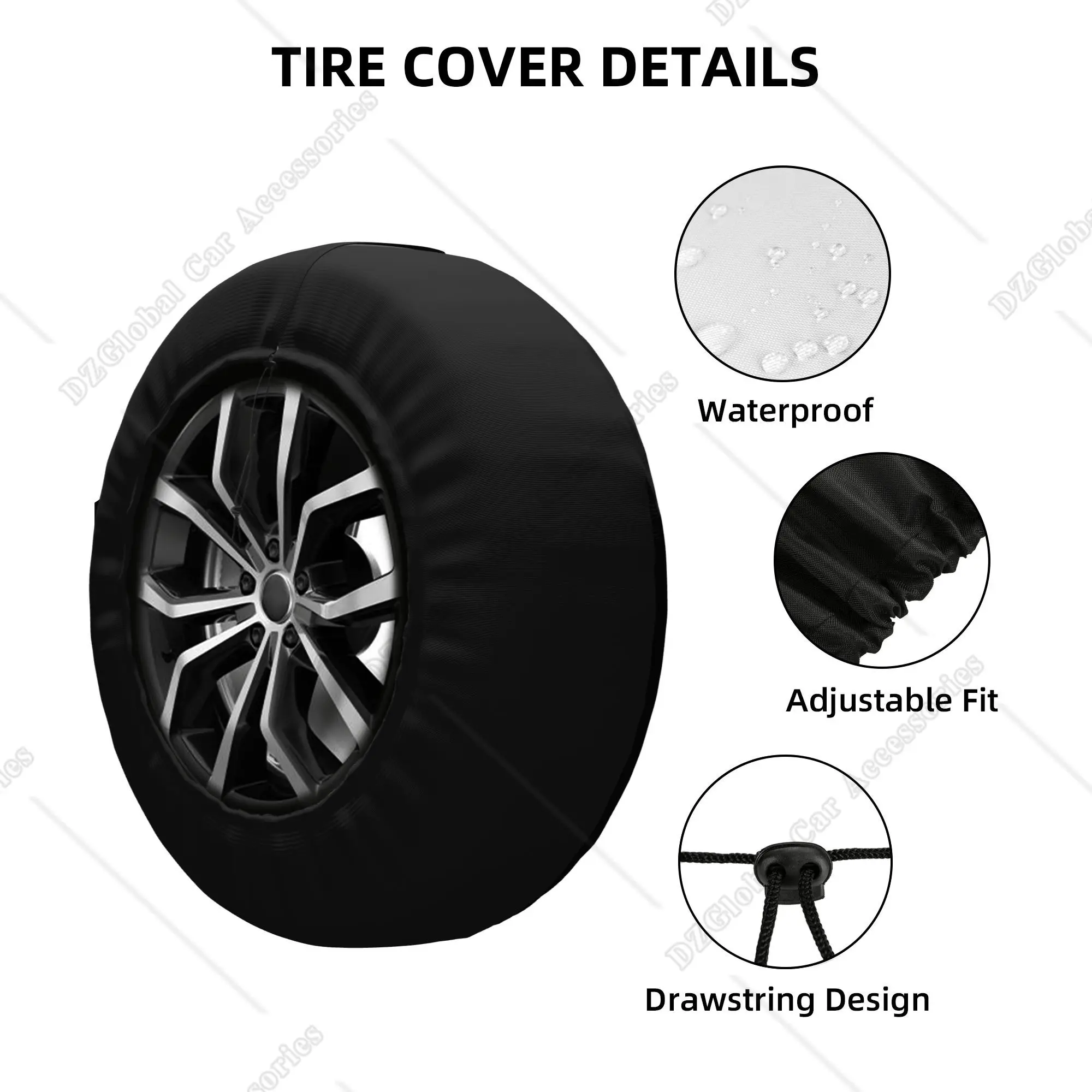 Copertura Pneumatico Di Ricambio Con Bandiera Americana – 16 Pollici, Universale Per Camper, SUV, Rimorchio, Furgone