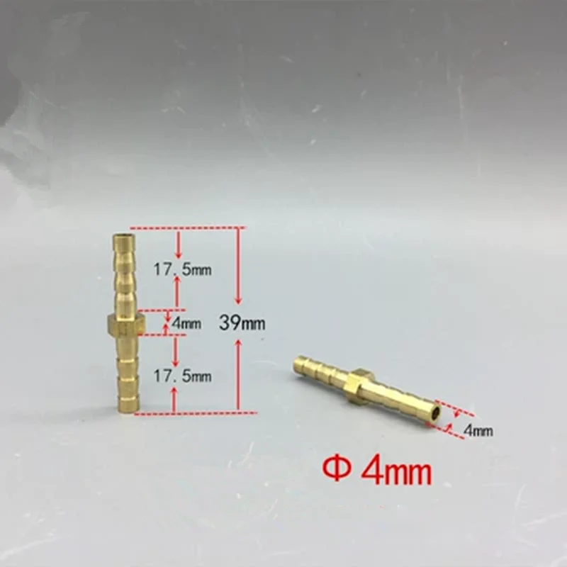 Brass Multi-Size Straight Hose Pipe Fitting Connector