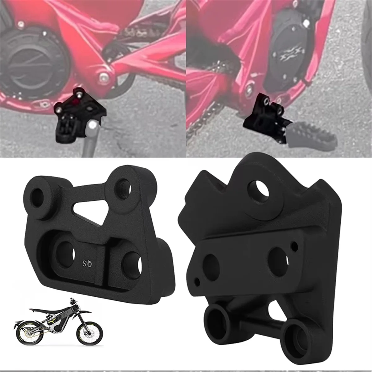 Motorcycle Footpeg Bracket Foot Peg Rest Footpedal Brackets Set for Talaria Sting X3 XXX Electric Bike Accessories