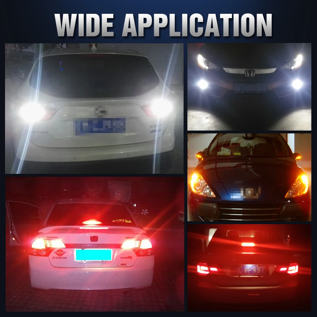 T20 7440 7443 W21W W21 5W T25 3156 3157 P21W led 1156 BA15S BAU15S 1157 BAY15D PY21W Led  P21 5W 12V ڵ ȣ