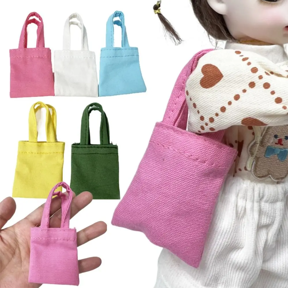 Fashion Miniature Canvas Bag OB11 1/6 Multicolor Backpacks Changing Dressing Game Simulation Handbag