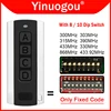 Clone 300MHz 303MHz 315MHz 330MHz 390MHz 433MHz 868MHz With 8 / 10 Dip Switch Fixed Code Garage Door Remote Control Duplicator 1