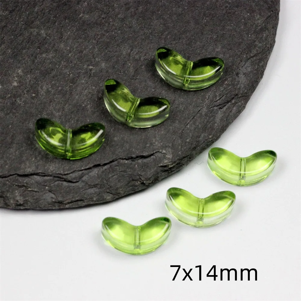 30pcs Multicolor Tulip Flower Glass Beads
