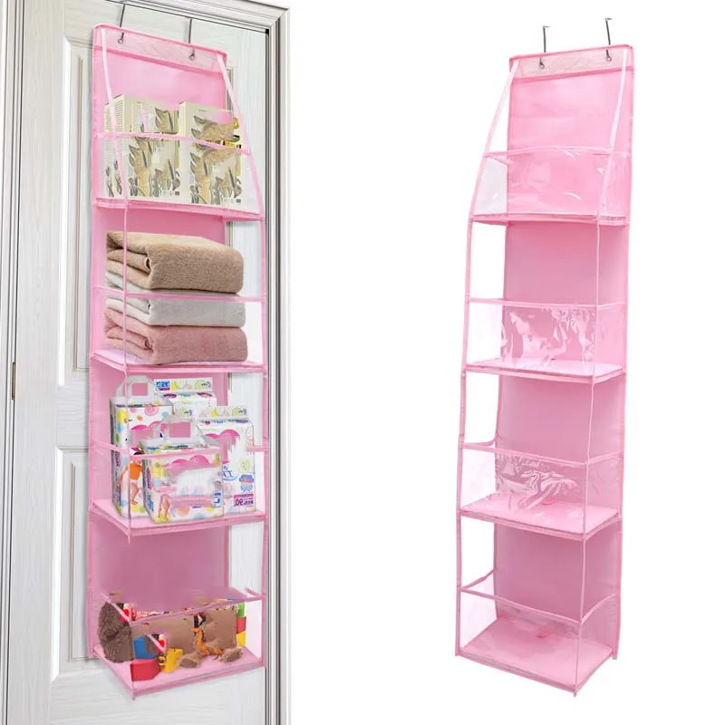 

4 Layers Non-woven Hanging Organizers for Door Bedroom Toy Underwear Socks Organizer Cosmetic Makeup Storage Shelf Sundries Bags