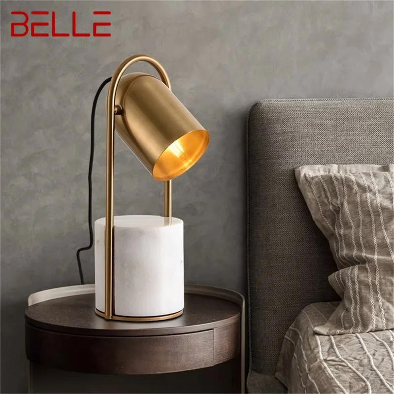 

TEMAR Nordic Simple Table Lamp Modern Marble LED Desk Light Decorative for Home Bedroom