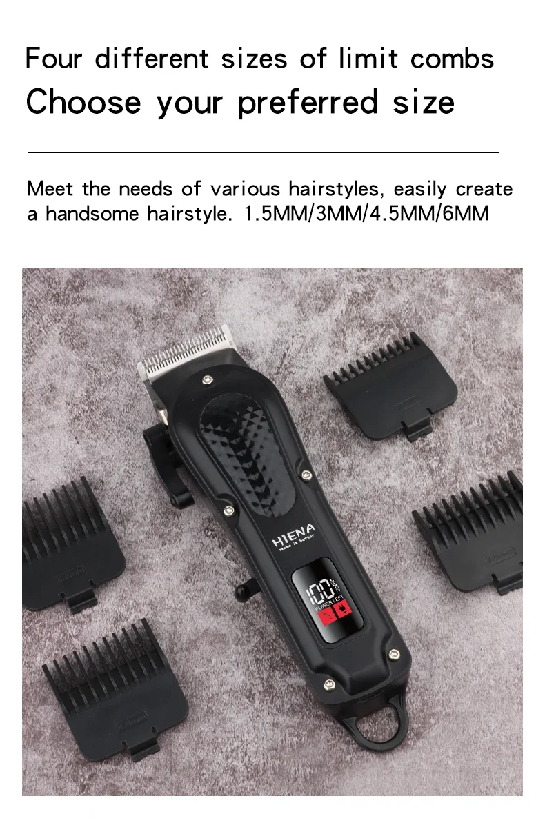 Professional Hair Clipper And Trimmer Kit For Men Rechargeable_voghion.com