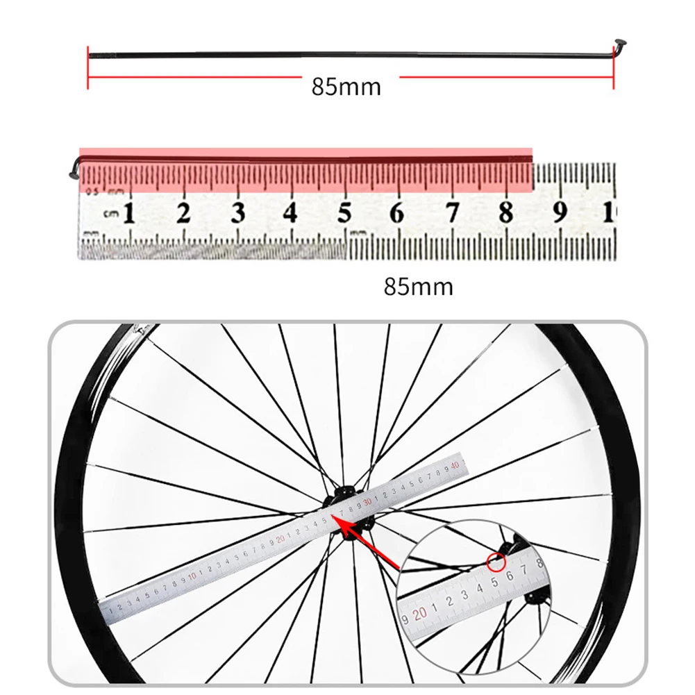 24pcs Bicycle Spoke 261/264/270/287MM Mountain Bike Steel Spokes And Nipples ForRim 27.5/26/29 Bicycle Accessories ﻿replace Tool