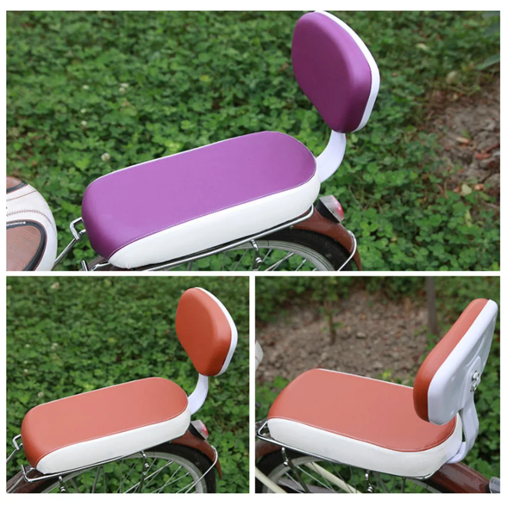 

Bicycle Rear Seat with Back Rest and Pedals High Carbon Steel Mount Comfortable Cushion Suitable for Mountain Bikes