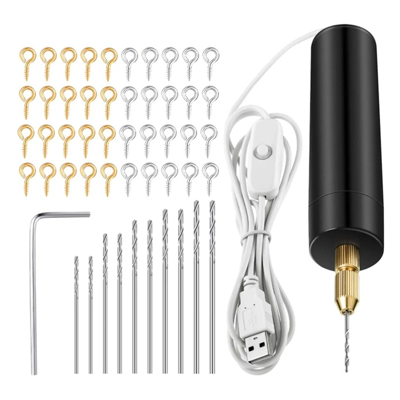 Electric Resin Drill Set,Including Eye Screws,Twist Drill Bits Tools,Electric Mini Drill For DIY Keychains Crafts Making 1pc mini perpetual calendar 2019 keychains unique metal keyring sun moon carving 2010 to 2060 calendar key ring customize logo