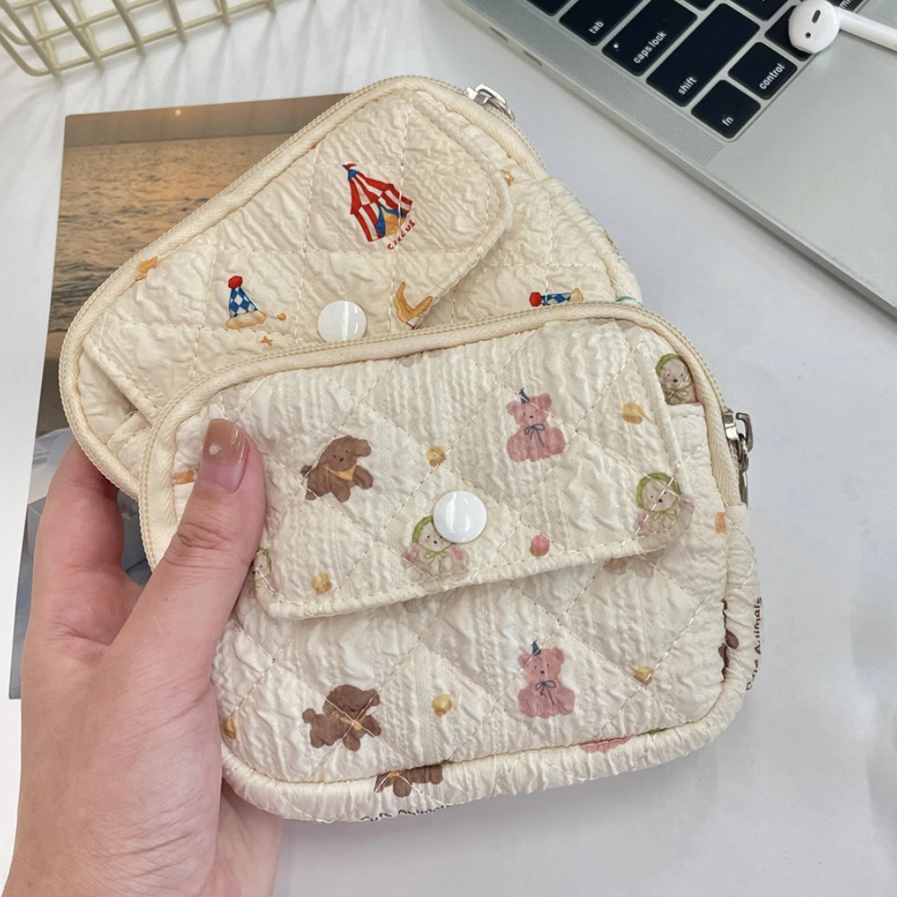 Cute Cartoon Small Travel Cosmetic Lipstick Earphone Card Portable Storage Bag Purse Women Gift Pouch In Make up Bags Organizer