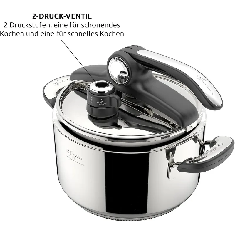 Lagostina Novia Vitamin Lagoeasy'UP Pressure Cooker 9 L Stainless Steel 18/10 Ø 24 cm, Induction and Gas Pot 3