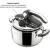 Lagostina Novia Vitamin Lagoeasy'UP Pressure Cooker 9 L Stainless Steel 18/10 Ø 24 cm, Induction and Gas Pot 3