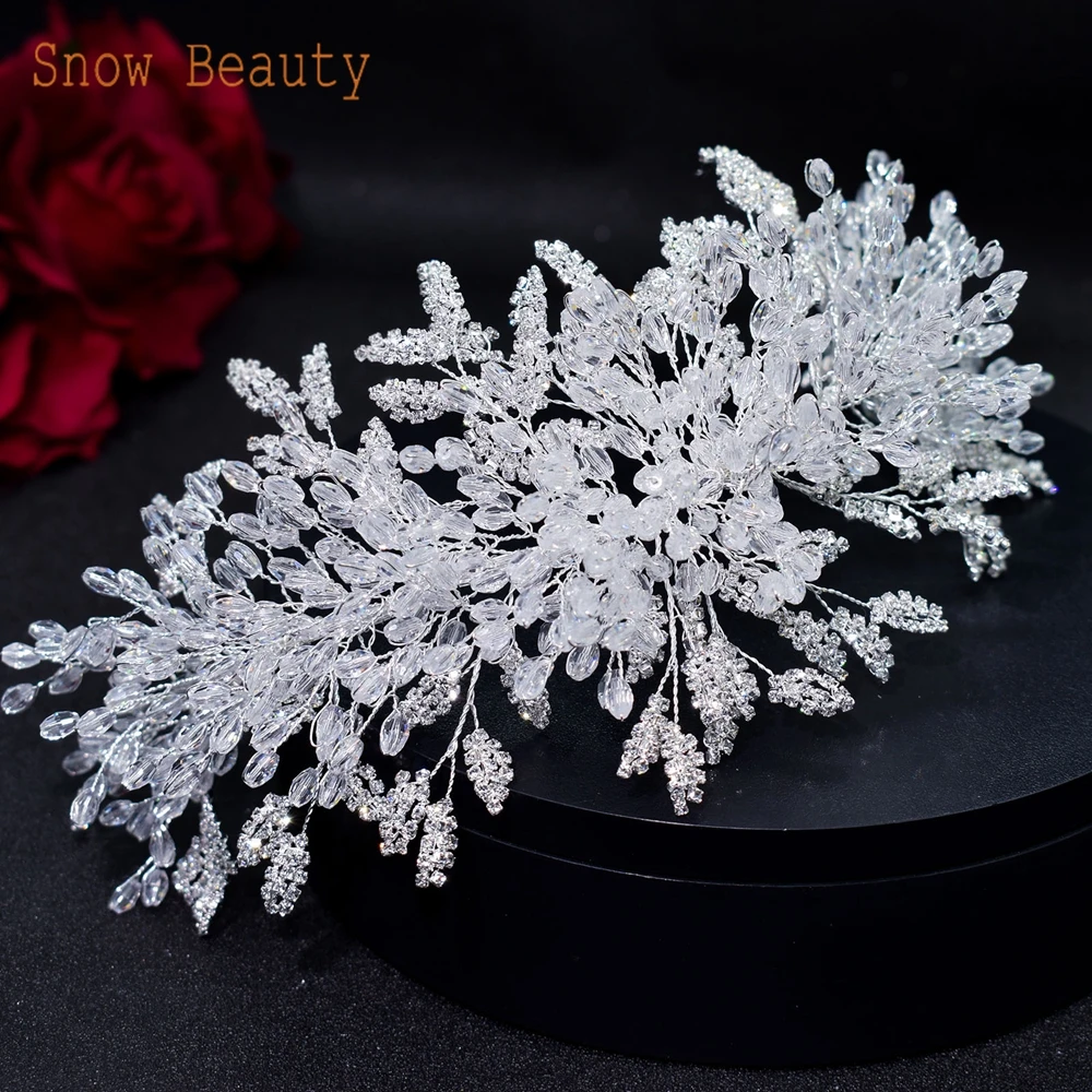 A315 Crystal Bridal Headdress Design Headpiece for Women Tiaras Wedding Headbands Pageant Prom Wedding Hair Jewelry Queen Crown hair accessory hair headdress jewelry accessories bridal headwear hair band crown