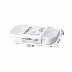 Enhanced Kitchen Storage Containers - Set of 4 White Airtight Food Boxes for Refrigerator Organization (800ml)