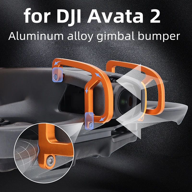 

Для DJI AVATA 2 бампер из алюминиевого сплава панорамирование наклон объектив Анти-Столкновение защита от столкновения бар для DJI Avata 2 аксессуар