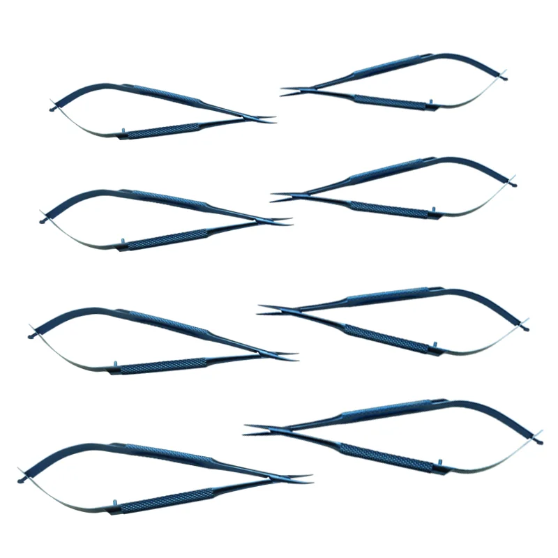 Titanium Alloy Dental Castroviejo Needle Holders Dental Materials Ophthalmic Surgical Instruments Straight Curved