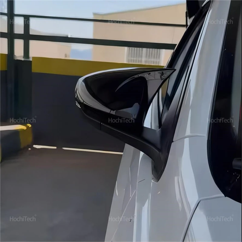 Für Volkswagen Polo AW BZ 2017 2018 2019 2020 2021 2022 2023 2x Horn Style Add-on Rückspiegelabdeckung Glänzendes Schwarz – Detail 24