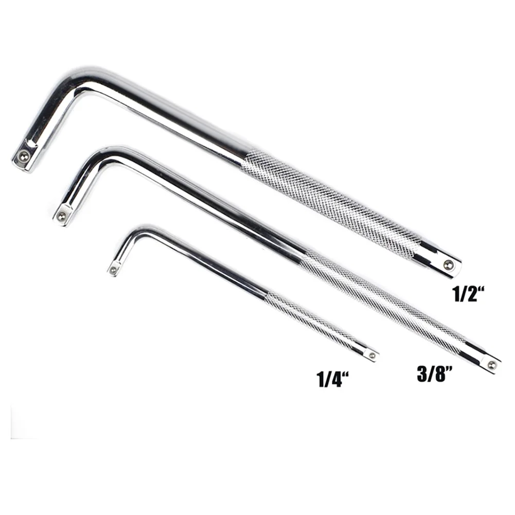 Description Picture 2 of itemExtension L-Type Shaped Double End Non-Slip Socket Bent Bar 1/2 1/4 3/8 Wrench L Type Bent Bar L-Handle Sockets Wrench Hand Tool