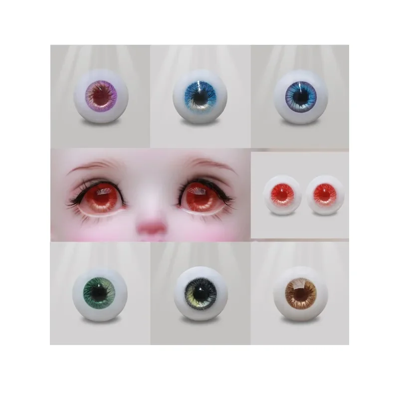 BJD Doll Doll Resin Eyeball 14mm Various Styles Pure Handmade Doll Accessories