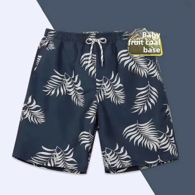 Swim Trunks Men Loose-Fit Flat-Crotch Five-Point Anti-Embarrassment Water-Tested Ideal For Beach And Hot Spring