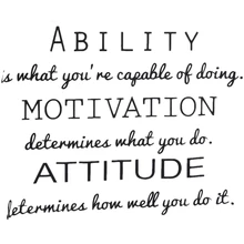 

"ABILITY MOTIVATION" English Decals Home Decor Decals:Black