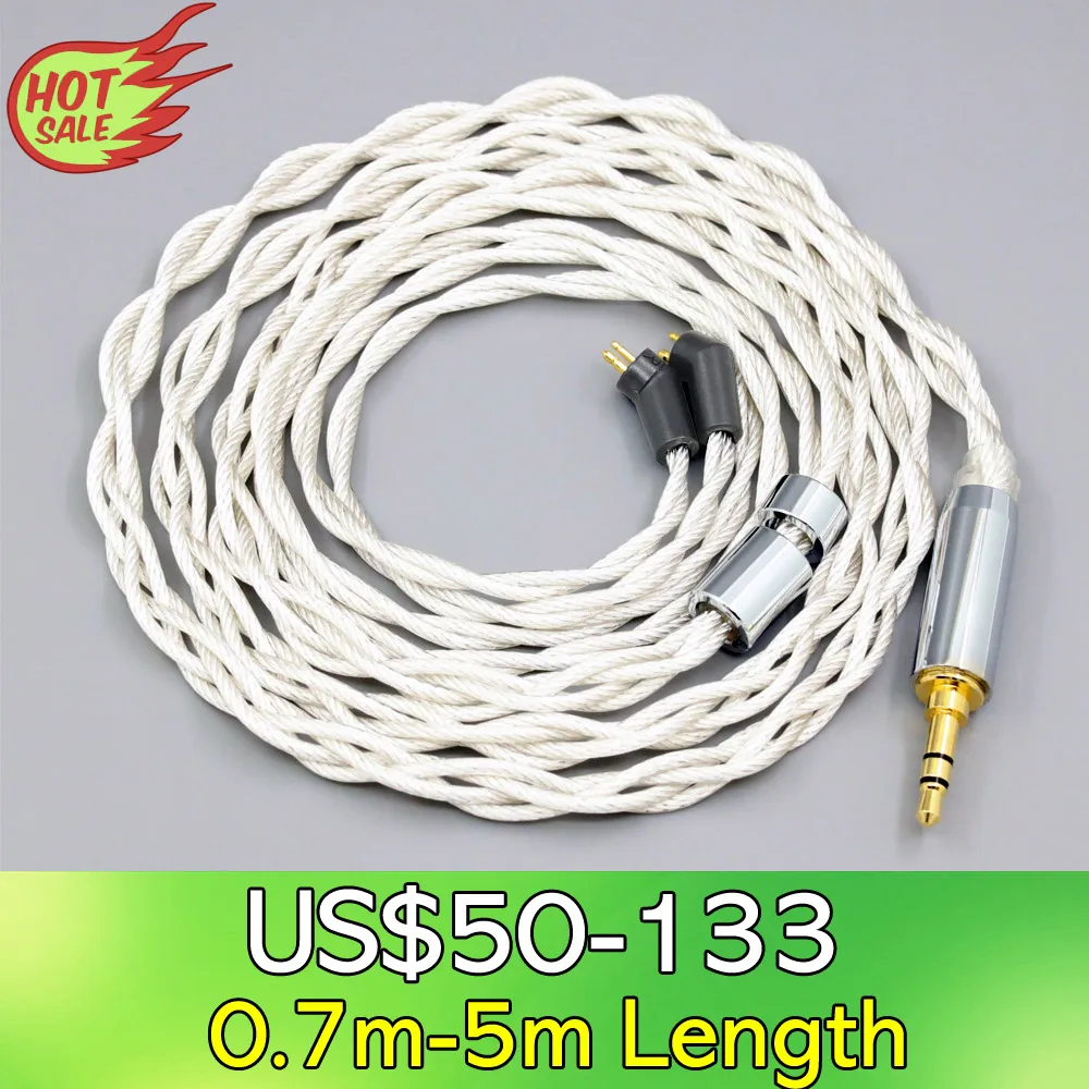 

LN008147 Graphene 7N OCC Silver Plated Type2 Earphone Cable For Etymotic ER4B ER4PT ER4S ER6I ER4 2pin 0-100Ohm Adjusted