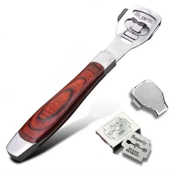 NEW Peach wood Foot Skin Shaver Corn Cuticle Cutter Remover Rasp Pedicure File Foot Callus 10 Blades Foot Care Tool 1