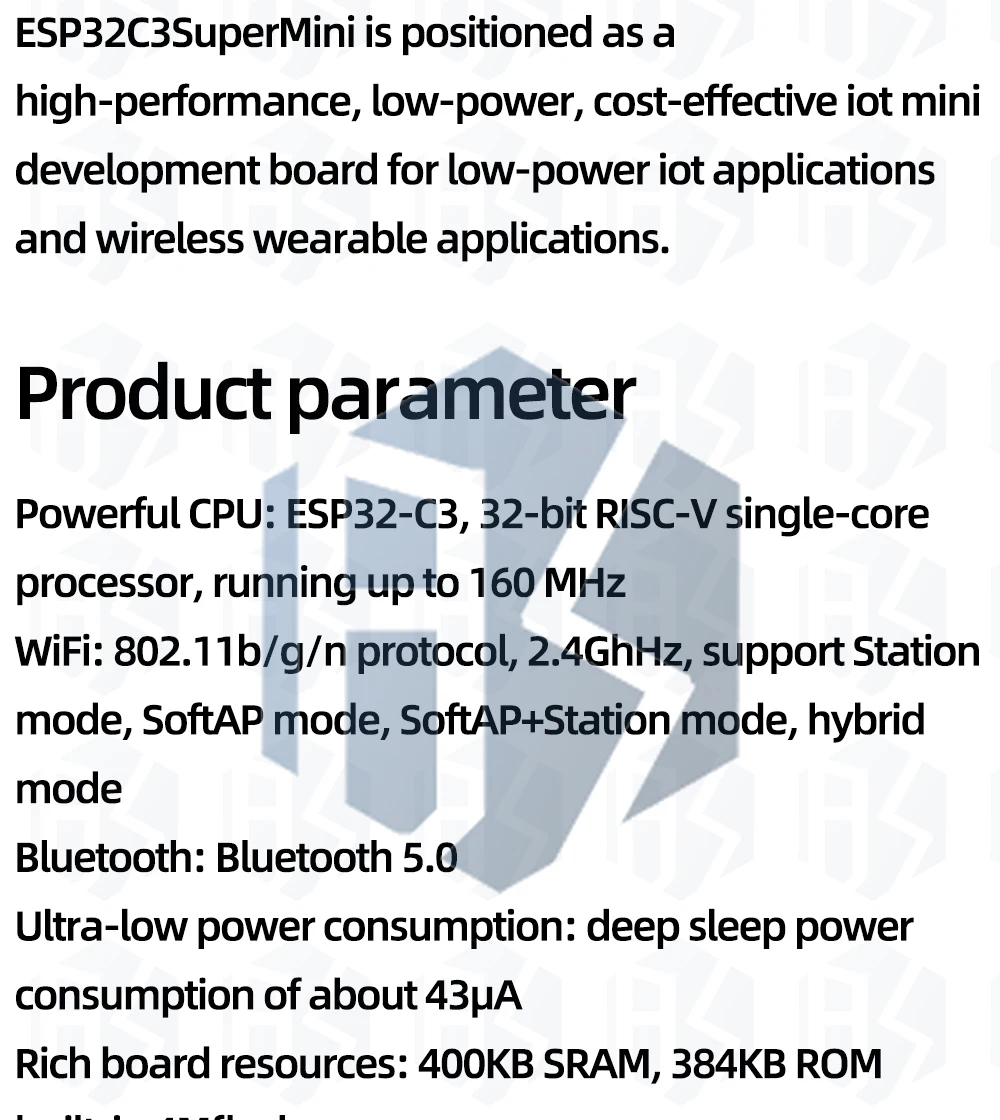 1PCS~5PCS ESP32-C3 PRO MINI Entwicklungsboard mit integriertem ESP32-C3FH4 Chip Modul WiFi Bluetooth Entwicklungsboard – Detail 3