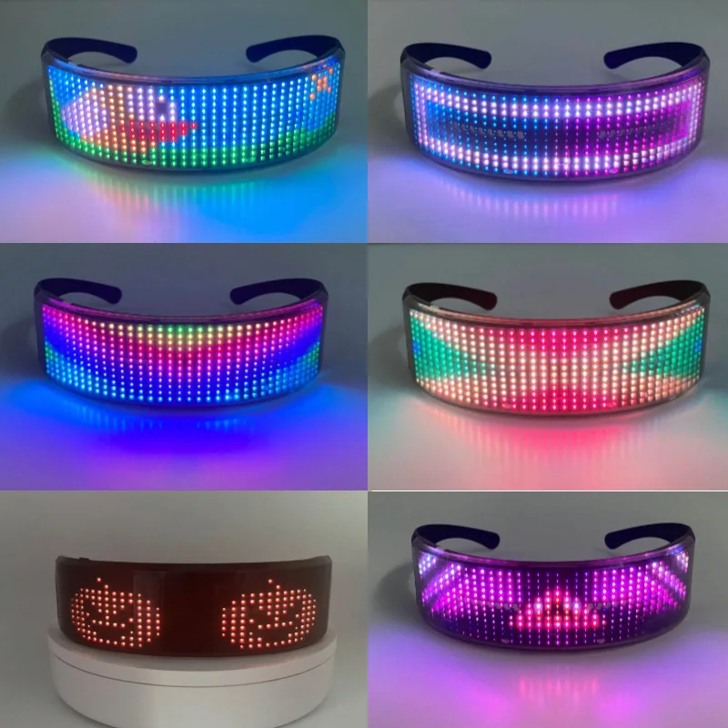 

Led Party Glasses Flashing Luminous Eyewear Christmas Concert Sunglasses Electronic Eyeglasses with Luminous LED Light Birthday
