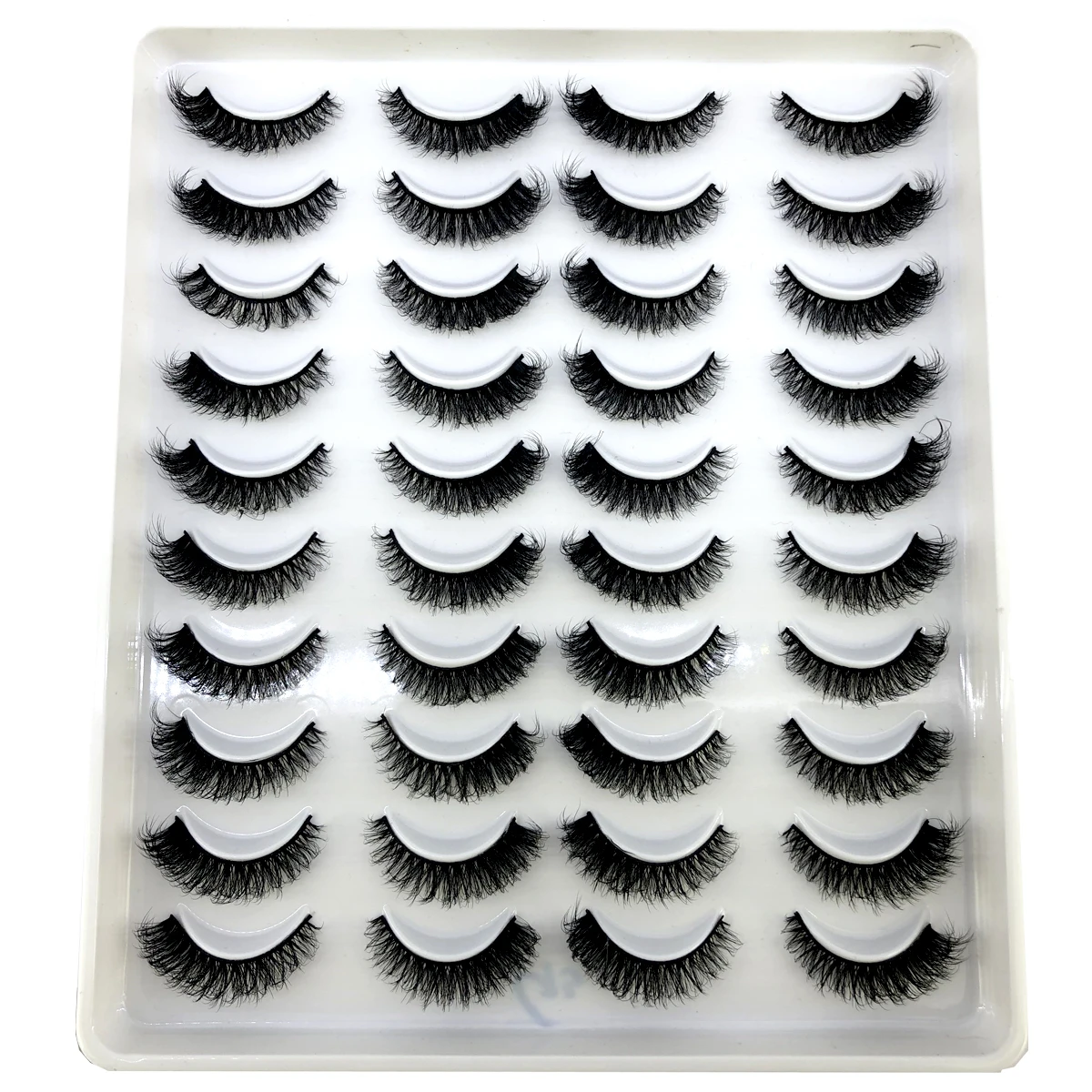 New 20 Pairs cat eye Eyelashes Natural 3D Mink Lashes Fluffy Volume Mink False Eyelashes Cruelty Free Wispy Lashes Makeup Cilios 4