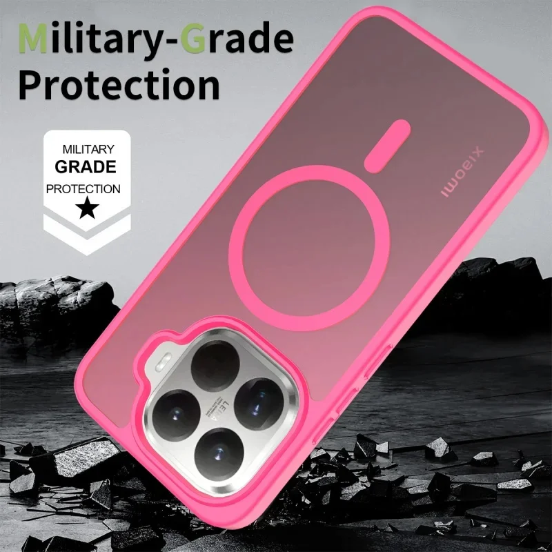 Magnetic Matte Translucent Shockproof Case with Magsafe Wireless Charging Support