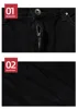 MIJKO Ribbons Slightly Stretch Baggy Flared Jeans for Men High Street Black Color Boom Cut Oversized Casual Denim Trousers 4