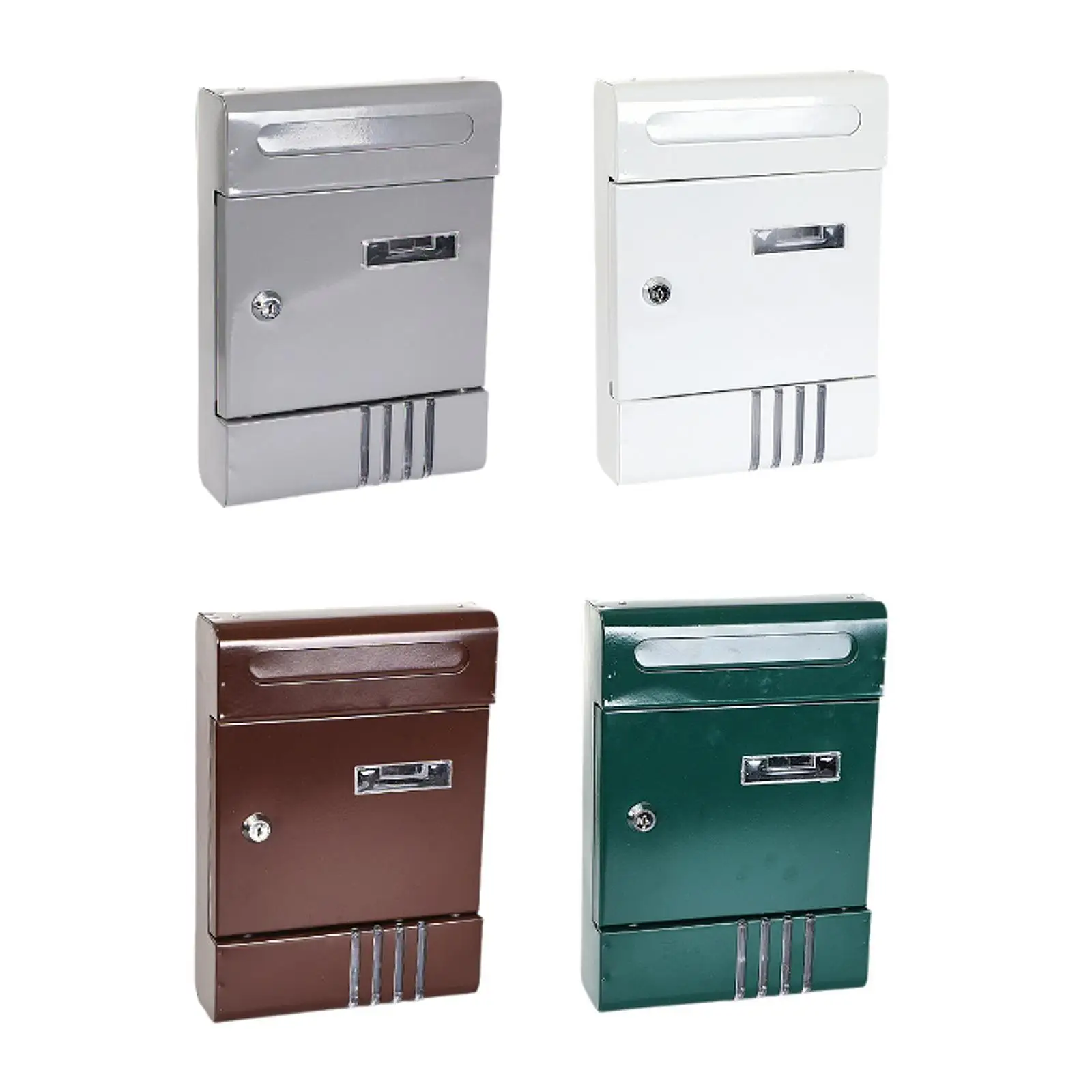 Wall Mounted Mailbox Letter Box Lockable Easy Installation Home Decorative Postbox Magazines Post for Outdoor Office Door