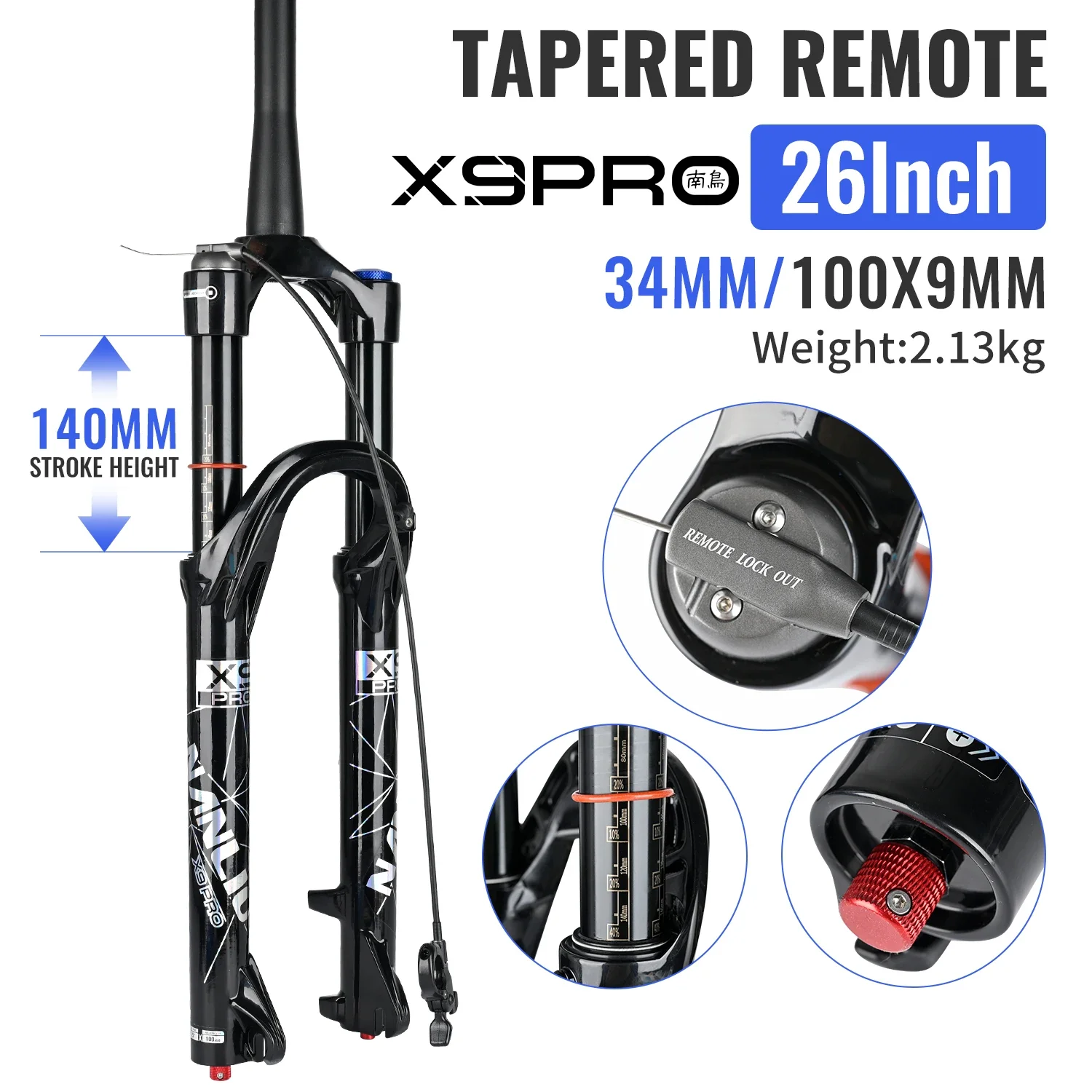 新品 nanlio x7 pro サスペンションフォーク エアサス 29インチ NanLio X7 PRO マウンテンバイク サスペンションフォーク