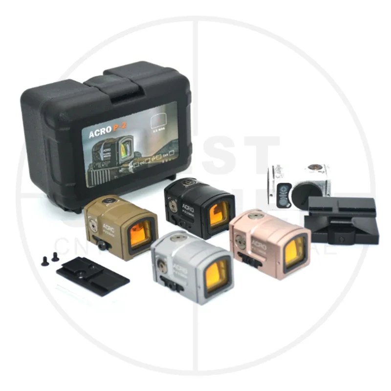 P-2 3.5MOA Red Dot Reflex Sight for Hunting Pistol Rifle Scope w/GLOCK Gen4/Gen5 MOS Plate&Lower 1/3 Co-witness Picatinny Mount
