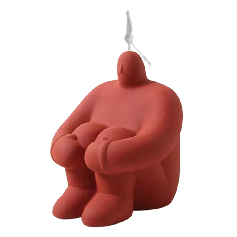 Y4QE 3D Fat Human Body Ornament Mold Diy Female Male Hold Up Hand Scented Silicone Mold Simulation Portrait Mold