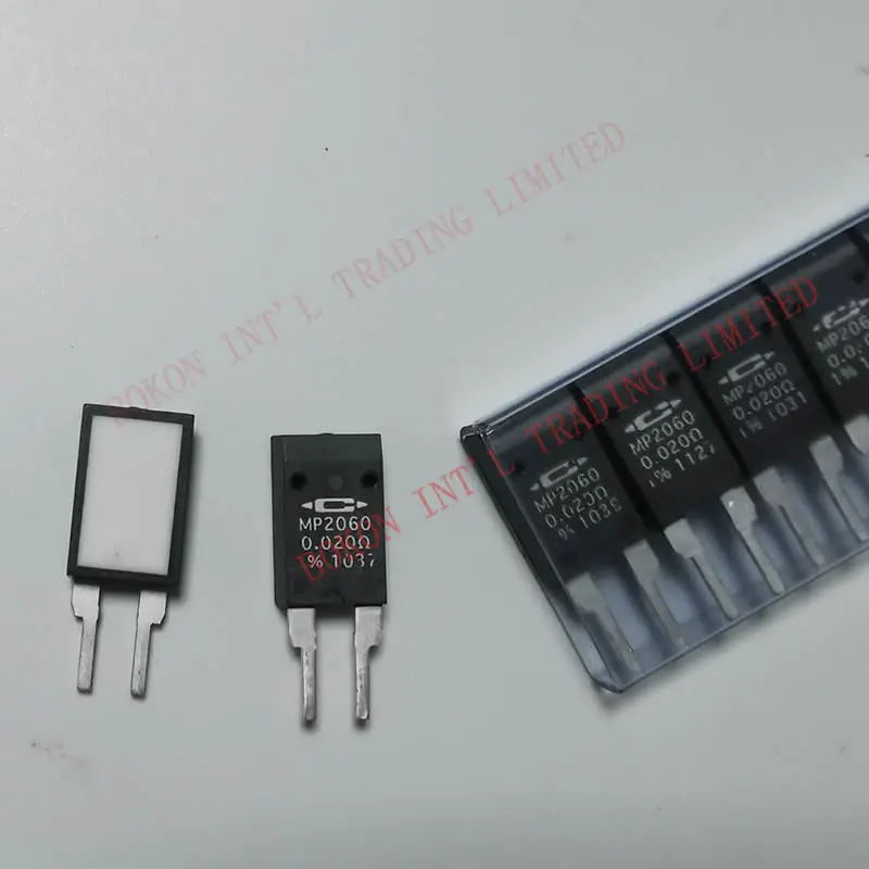 0.02ohm 60watts csipesz Felszállít áram fólia Fűtő csőkígyó MP2060 0.020 TO-220 stílusú áram Tömített fólia resistors 0.02Ω 1％ 60W non-inductive