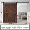 60x84" Sliding Barn Door Panel with 10ft Hardware Kit and Handles Coffee  Easy DIY Assembly Perfect for Warehouses Bedrooms 6